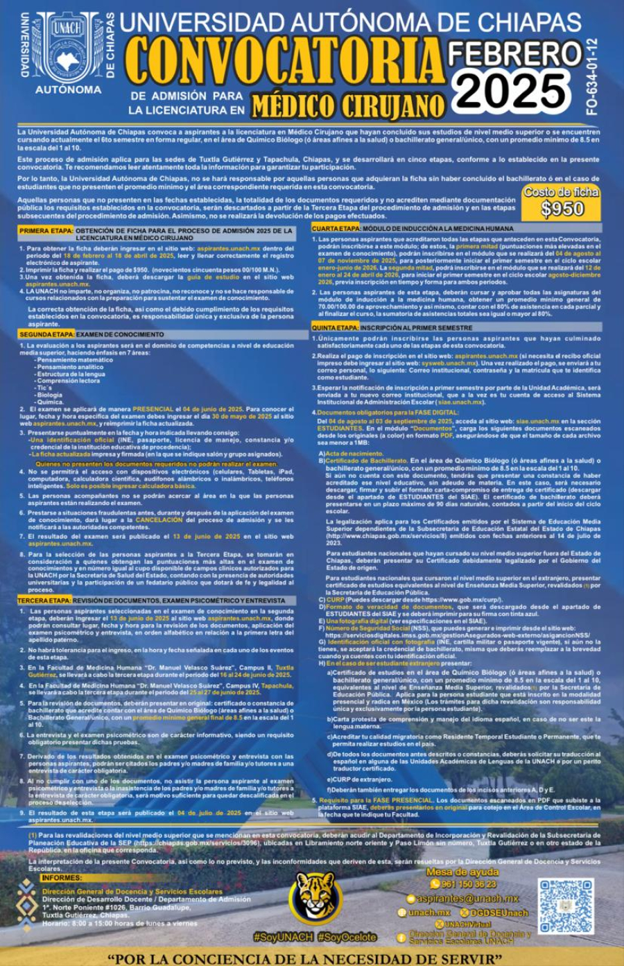 Convocatoria Médico Cirujano 2025